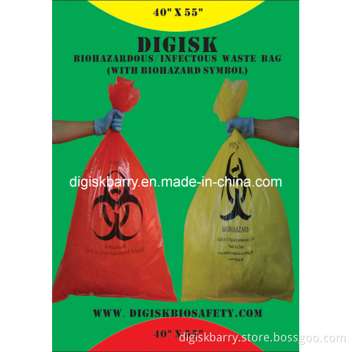 44" X 55" Biohazard Bag for Biohazardous/Infectious Waste in Hospital/Clinical/Laboratory